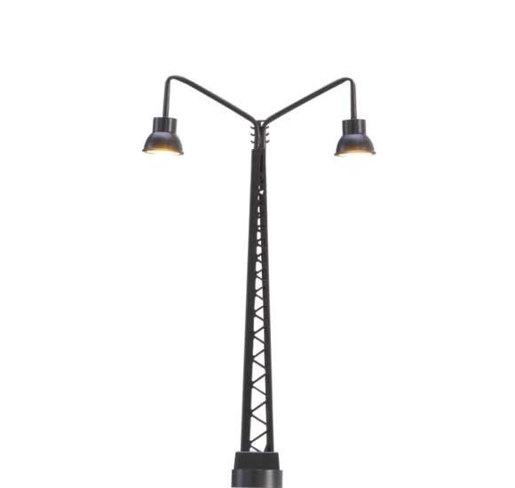 Lattice Boom Double-Arched LED Light with Plug and Socket Base -- 2-3/4′ 7cm, N, Brawa Modellspielwaren 83011