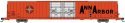Pullman-Standard 86′ Auto Parts Double-Door Boxcar - Ready to Run -- Ann Arbor 69012 (orange, black, N, Bluford Shops 86710