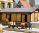 2 Wooden Baggage Carts w/Accessories -- 2 Different Styles of Carts w/Luggage & Barrels, HO, Busch Gmbh & Co Kg 1625