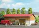 Crop and Machinery Storage Shed -- Laser-Cut Kit - 8-3/16 x 7-1/4 x 3-1/2′ 20.8 x 18.5 x 8.8cm, HO, Busch Gmbh & Co Kg 1901