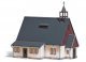 Weathered Chapel -- Laser-Cut Kit - 5-7/8 x 4-7/16 x 5-9/16′ 15 x 11.2 x 14.2cm, HO, Busch Gmbh & Co Kg 1941