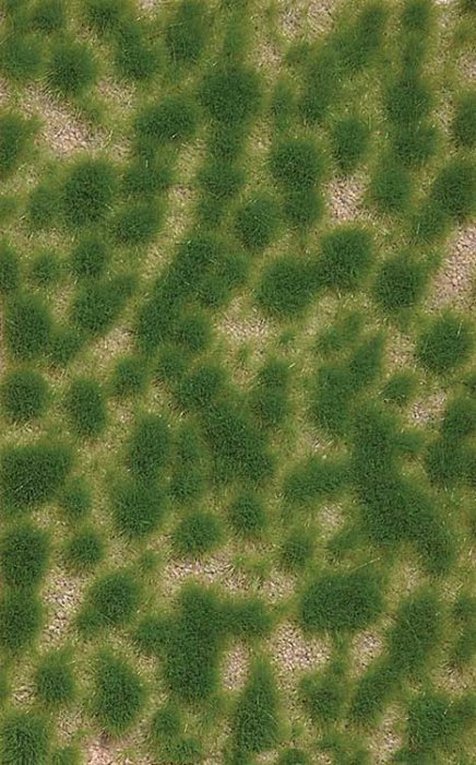 Grass Tuft Sheet -- Long Spring Tufts 3/16` .4cm Tall, 5-7/16 x 3-7/16` 13.8 x 8.8cm, All Scales, Busch Gmbh & Co Kg 3516