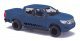2015 Nissan Navara Crew-Cab Pickup Truck - Assembled -- Blue, Black, HO, Busch Gmbh & Co Kg 53710
