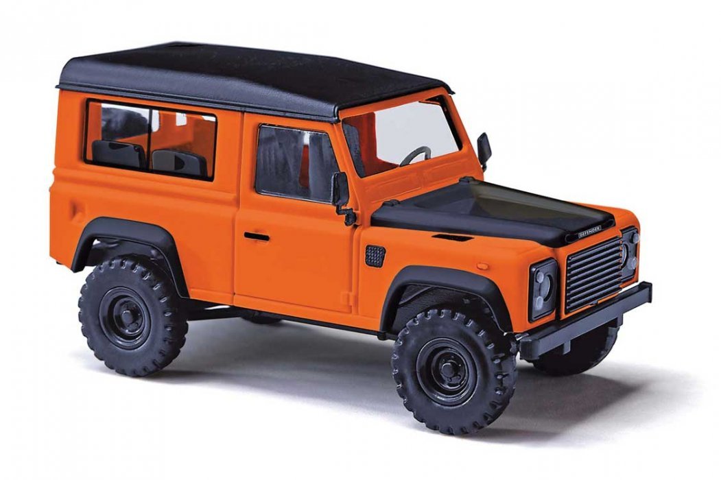 Land Rover Defender 90 SUV - Assembled -- Last Edition (orange, black), HO, Busch Gmbh & Co Kg 54309