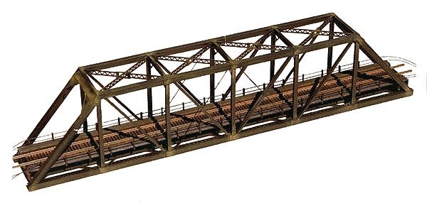 Modernized Through-Truss Bridge w/Walkways -- Kit - Modern Portals, Single Track 11-15/32′ 29.1cm , N, Central Valley 1820
