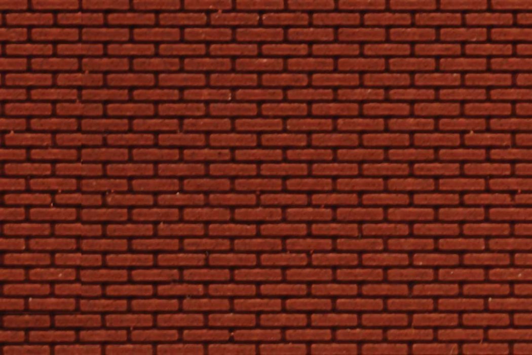 Flexible Dark Red Brick Pavers Sheet pkg(2) -- Small for HO & N Scales - 3-3/4 x 12′ 9, All Scales, Chooch Enterprises 8667