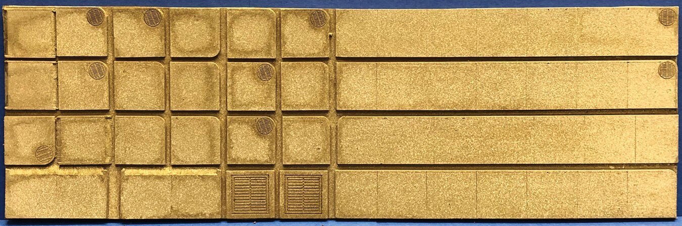 Flexible Concrete Sidewalk Details -- Medium for HO Scale (Matches 214-8680), All Scales, Chooch Enterprises 8681