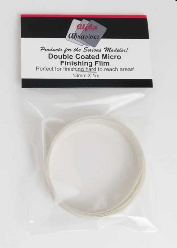 Double-Coated Micro Finishing Film -- Double-Sided 150 & 320 Grit, 1/2 x 40′, All Scales, Profile Accessories Inc. 601