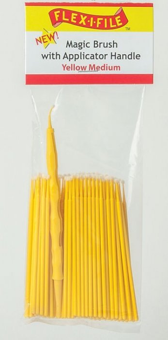 Magic Brush Bulk Pack -- Medium (yellow) pkg(100), All Scales, Profile Accessories Inc. M929005B