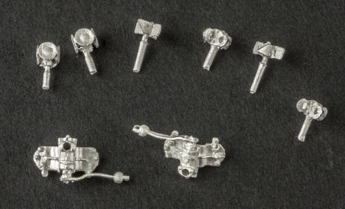 Bethlehem Model 22 Ground Throw Turnout Detail w/Targets -- pkg(2), HO, Details West 957