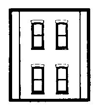 Modular Building System(TM) -- Two-Story Wall Sections w/4 Rectangular Windows - Kit, HO, Design Preservation Models 30138