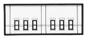 N Scale Modulars System(TM) (Plastic) -- Street level Windows pkg(3) 3-1/2′ Wide x 1-1, N, Design Preservation Models 60103