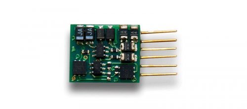DZ126IP Series 6 Control Decoder for Z, N & HO -- 6-Pin Integrated Plug .36 x .42 x .13′ 9.0, All Scales, Digitrax DZ126IN