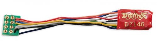 DZ146PS Series 6 Control Decoder for Z, N & HO -- Medium 8-Pin Plug, 1′ Harness .55 x .4 x .1, All Scales, Digitrax DZ146PS