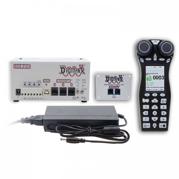 EVOX Evolution Express Advanced 5A-8A Starter Set -- Command Station, DT602 Throttle, UP5 Univer, All Scales, Digitrax EVOX