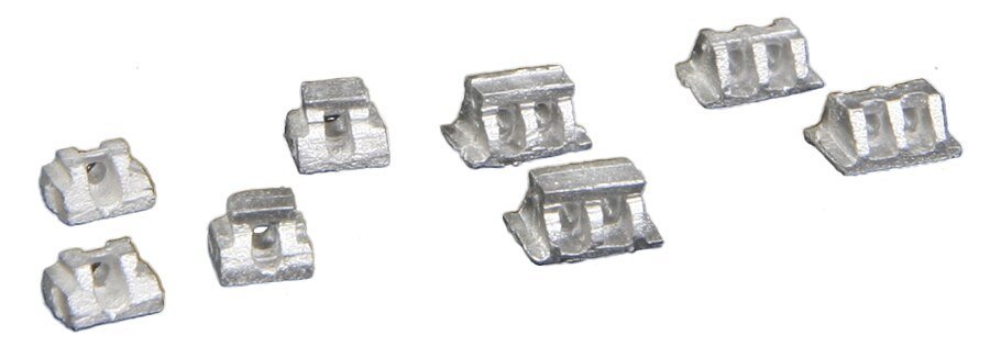 Bridge Shoes -- Assorted pkg(16), HO, Micro Engineering 80035