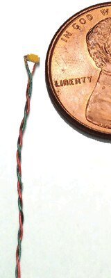 Nano Chip LED w/8′ 20.3cm Wire Leads - 7-19V AC or DC pkg(5) -- Warm White, All Scales, Evan Designs UN0