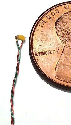Nano Chip LED w/8′ 20.3cm Wire Leads - 7-19V AC or DC pkg(5) -- Green, All Scales, Evan Designs UN5
