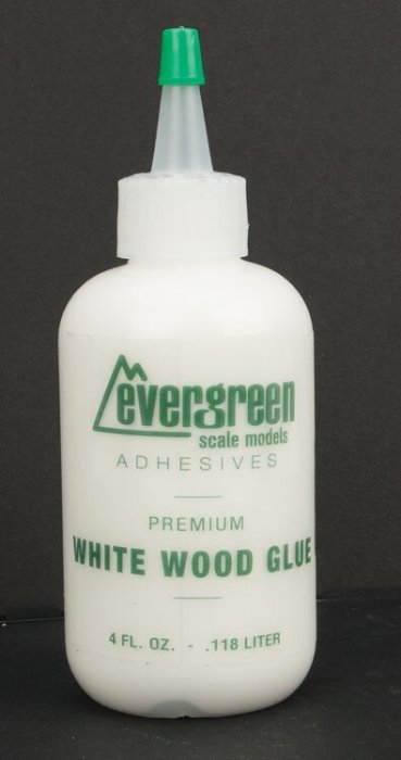 White Wood Glue -- 4oz 118.3ml, All Scales, Evergreen Scale Models 83