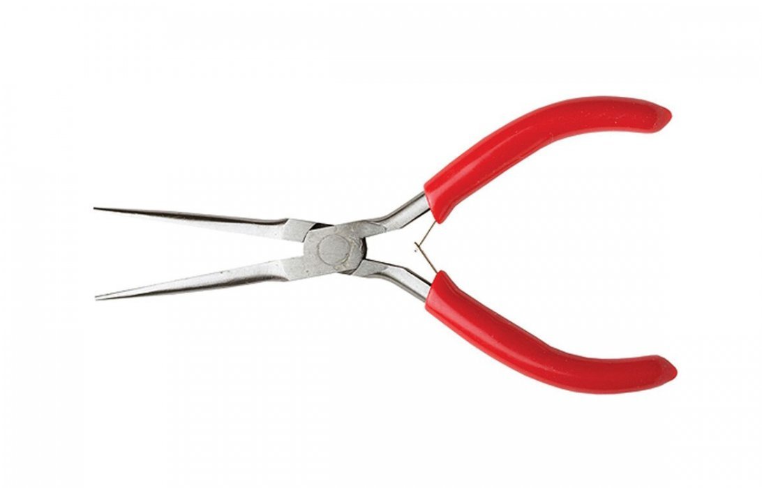 Spring Loaded Soft Grip Pliers -- 5-1/2′ Needle Nose, Carded, All Scales, Excel Hobby Blades Corp. 55560
