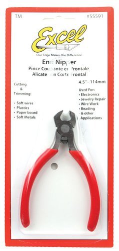 Spring Loaded Soft Grip Pliers -- 4-3/16′ End Nipper, Carded, All Scales, Excel Hobby Blades Corp. 55591
