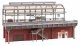 Double-Track Elevated Urban Train Station with Glass Train Shed -- Kit - 14-3/16 x 7-7/8 x 7-13/16′, HO, Faller Gmbh 120580