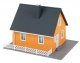 Settlement Tract House -- Kit - 4-15/16 x 3-7/8 x 3-5/8′ 12.5 x 9.8 x 9.2cm, HO, Faller Gmbh 131300