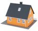 Settlement Tract House -- Kit - 4-15/16 x 3-7/8 x 3-5/8′ 12.5 x 9.8 x 9.2cm, HO, Faller Gmbh 131300