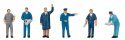 Gas Station Staff -- pkg(6), HO, Faller Gmbh 151691