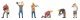 Construction Site Figures -- pkg(6), HO, Faller Gmbh 151694