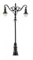 LED Double Suspended Ball Lamp Park Light on Mast -- Adjustable height up to 2-15/16′ 7.5cm tall pk, HO, Faller Gmbh 180206