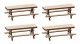 Laser-Cut Kit -- Picnic Benches pkg(4), HO, Faller Gmbh 180304