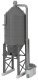 Silo (Surge Bin) -- Kit - 3-5/16 x 2-1/4 x 3-13/16′ 8.4 x 5.8 x 11.8cm, HO, Faller Gmbh 180329
