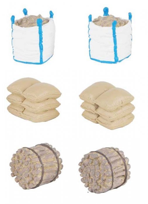 Cargo Set -- 6 Pieces, HO, Faller Gmbh 180348