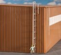 Cage Fire Ladder w/Railing -- 4-3/16′ 10.6cm Tall, HO, Faller Gmbh 180922