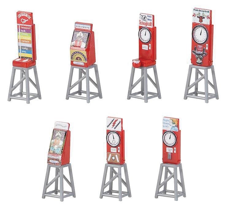 Funfair Slot Machines - Kit -- 7 Assorted Machines, HO, Faller Gmbh 180946