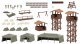 Armed Forces Basic Training Set -- Kit - 2 Towers, 6 Tents, Obstacle Course Details, HO, Faller Gmbh 190039