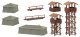 Armed Forces Basic Training Set -- Kit - 2 Towers, 6 Tents, Obstacle Course Details, HO, Faller Gmbh 190039