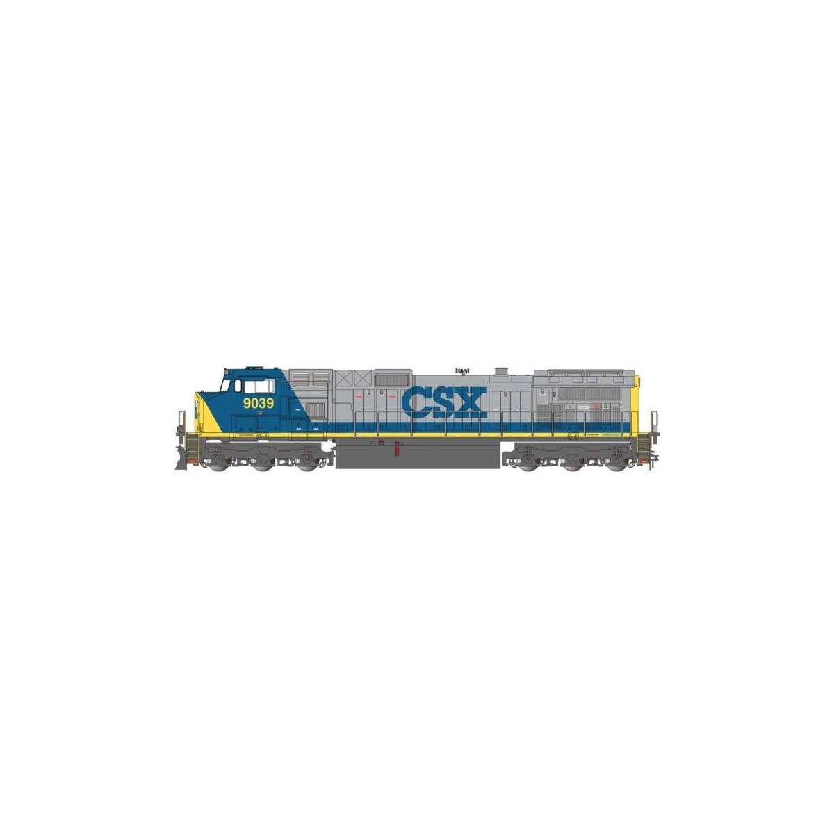 GE Dash 9-44CW - Standard DC -- CSX 9039 (Bright Future, gray, blue, yellow), G, Bachmann Industries 90923