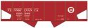 Railroad Decal Set -- Pennsylvania Railroad GLd USRA 2-Bay Open Hopper (Tuscan Car w/Circle Ke, HO, Tichy Train Group 10025