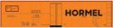 Railroad Decal Set -- Hormel NADX 40′ Steel Reefer (orange Car, Medium Hormel, North American , HO, Tichy Train Group 10219