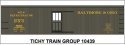 Railroad Decal Set -- Baltimore & Ohio Milk Refrigerator Car 2, HO, Tichy Train Group 10439