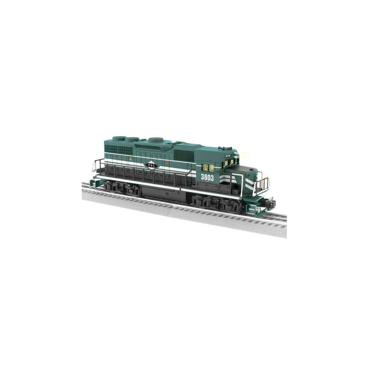 EMD GP38 - 3-Rail w/LionChief Plus 2.0 Sound, Control & Smoke -- Paducah & Louisville 3803 (green, black, whtie), O, Lionel 2534