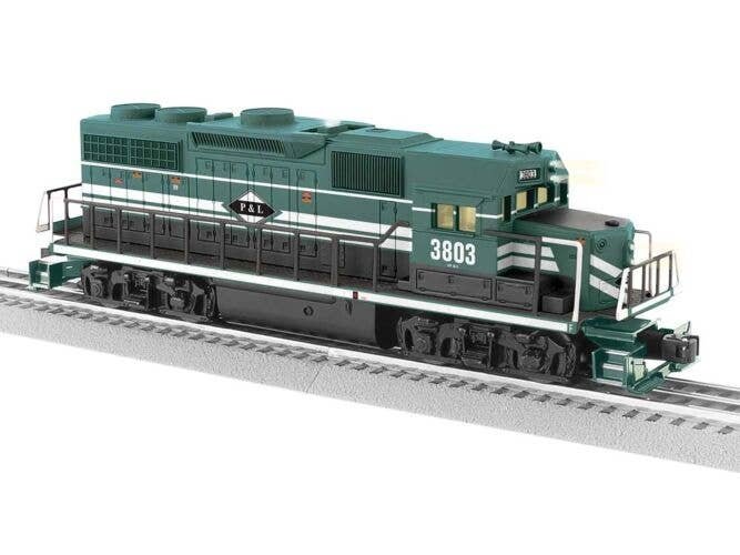 EMD GP38 - 3-Rail w/LionChief Plus 2.0 Sound, Control & Smoke -- Paducah & Louisville 3803 (green, black, whtie), O, Lionel 2534