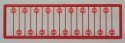 Modern Red Stop Signs -- pkg(18), N, Tichy Train Group 2612