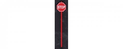 Red Stop Signs -- pkg(8), S, Tichy Train Group 3542