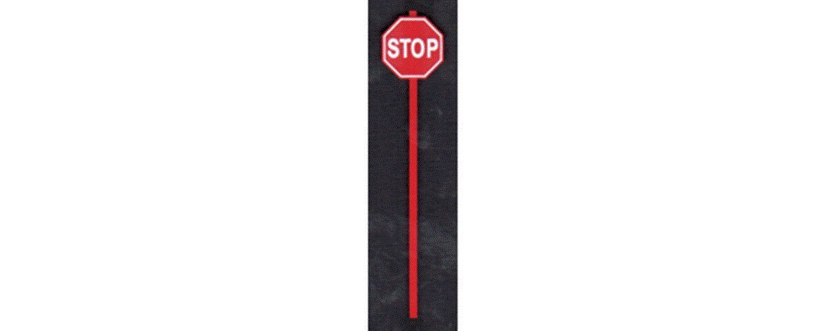 Red Stop Signs -- pkg(8), S, Tichy Train Group 3542