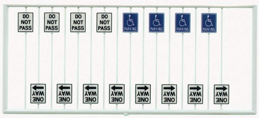Miscellaneous Road Signs 1 -- pkg(16), HO, Tichy Train Group 8262