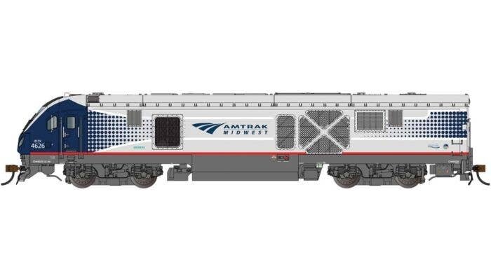 Siemens SC-44 Charger w/Streamlined Nose - WowSound(R) and DCC -- Amtrak 4626 (Midwest silver, blue, red, gray), HO, Bachmann In