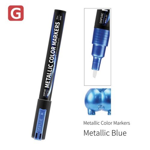 Super Metallic Color Paint Marker -- Metallic Blue, All Scales, DSPIAE MKA07